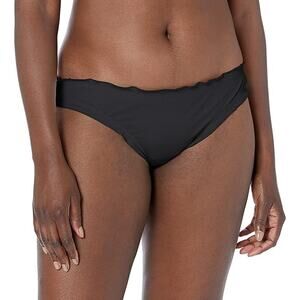 New Smart & Sexy Women's Large Black Ruffled Rushed Back Bikini Bottoms ONLY